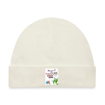 Behandlung. Fest. - Baby Premium Organic Mütze - Naturweiß - Vorne