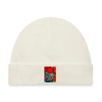 Kunstvolles Design - Baby Premium Organic Mütze - Naturweiß - Vorne