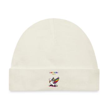 Vibrant Pride Dove: Ein Symbol für Frieden und LGBTQ+ - Baby Premium Organic Mütze - Naturweiß - Vorne