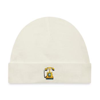 Retro Telefon - Baby Premium Organic Mütze - Naturweiß - Vorne