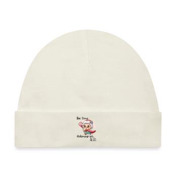Meine Oma Kleidung Geschenk - Baby Premium Organic Mütze - Naturweiß - Vorne