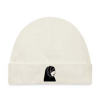 Hijab Kopftuch Muslimische Frau - Baby Premium Organic Mütze - Naturweiß - Vorne