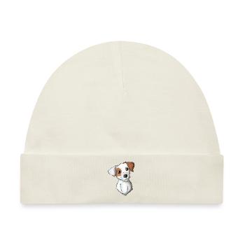 Jack Russell Pattern 7 - Baby Premium Organic Mütze - Naturweiß - Vorne