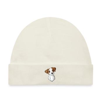Jack Russell Pattern 2 2 - Baby Premium Organic Mütze - Naturweiß - Vorne