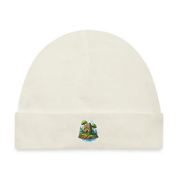 Ruine auf einer einsamen Insel - Baby Premium Organic Mütze - Naturweiß - Vorne