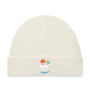 No Wave No Cry Surfing - Baby Premium Organic Mütze - Naturweiß - Vorne
