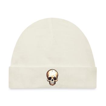 skull - Baby Premium Organic Mütze - Naturweiß - Vorne