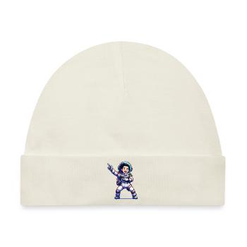 Glücklicher Astronaut - Baby Premium Organic Mütze - Naturweiß - Vorne