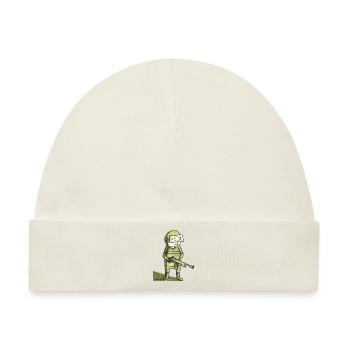 Kleiner Soldat - Baby Premium Organic Mütze - Naturweiß - Vorne