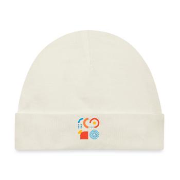 "Modernes Geometrischer Print" - Baby Premium Organic Mütze - Naturweiß - Vorne