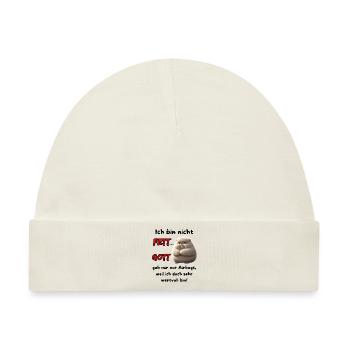 Ich bin nicht Fett... Gott gab mir nur Airbags - Baby Premium Organic Mütze - Naturweiß - Vorne
