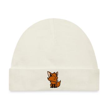 fuchs comic tier - Baby Premium Organic Mütze - Naturweiß - Vorne
