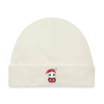 Hase Weihnachten Comic - Baby Premium Organic Mütze - Naturweiß - Vorne
