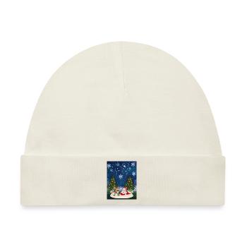 Weihnachtsmann-Spaß - Baby Premium Organic Mütze - Naturweiß - Vorne