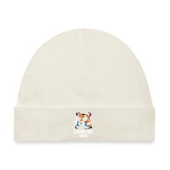 Witziges Design für Hamsterliebhaber - Baby Premium Organic Mütze - Naturweiß - Vorne