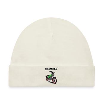 S51 (grün) // Illustration - Baby Premium Organic Mütze - Naturweiß - Vorne