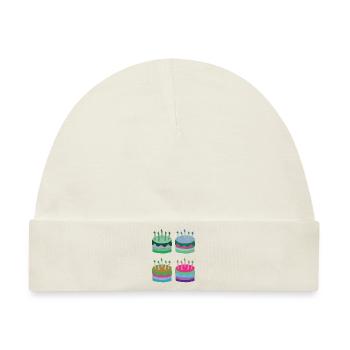 torten bunt - Baby Premium Organic Mütze - Naturweiß - Vorne