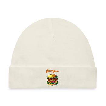 Burger Cheeseburger - Baby Premium Organic Mütze - Naturweiß - Vorne