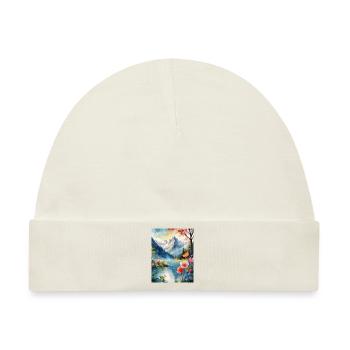 Berglandschaft - Baby Premium Organic Mütze - Naturweiß - Vorne