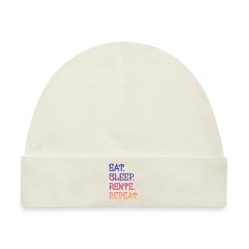 eat sleep rente repeat - Baby Premium Organic Mütze - Naturweiß - Vorne