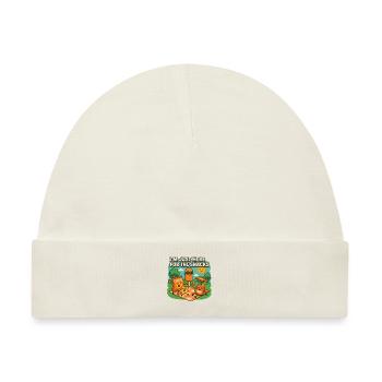 Ich bin nur wegen der Snacks hier - Baby Premium Organic Mütze - Naturweiß - Vorne