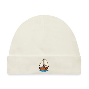 segelboot - Baby Premium Organic Mütze - Naturweiß - Vorne