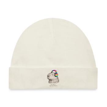 my colors my soundtrack - pansexual pride cappy - Baby Premium Organic Mütze - Naturweiß - Vorne