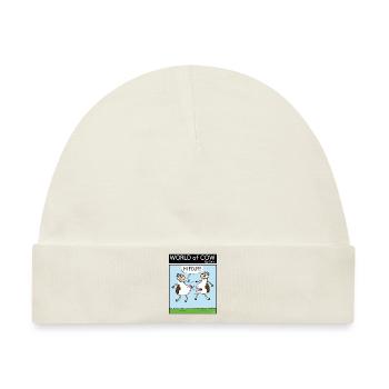 HALLO VIER! - Baby Premium Organic Mütze - Naturweiß - Vorne