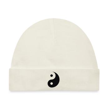 Yin und Yang - Baby Premium Organic Mütze - Naturweiß - Vorne