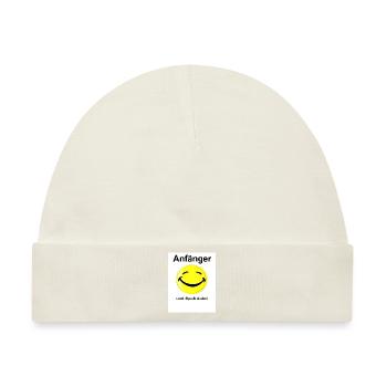 Anfänger und Spass dabei - Baby Premium Organic Mütze - Naturweiß - Vorne