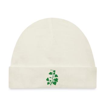 Efeu_blumen - Baby Premium Organic Mütze - Naturweiß - Vorne