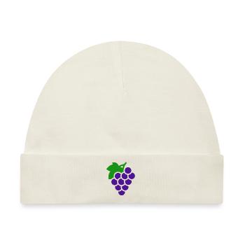Trauben Geschenk - Baby Premium Organic Mütze - Naturweiß - Vorne