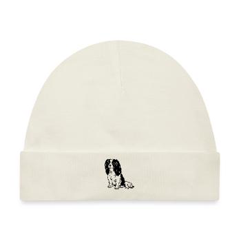 Cavalier King Charles Spaniel - Baby Premium Organic Mütze - Naturweiß - Vorne