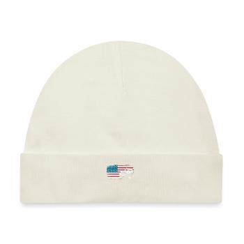 Jeep Auto Gelängewagen USA Amerika Flagge Geschenk - Baby Premium Organic Mütze - Naturweiß - Vorne