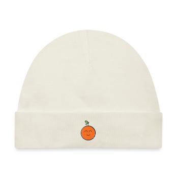 Orange - Baby Premium Organic Mütze - Naturweiß - Vorne