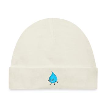 Wassertropfen Wasser - Baby Premium Organic Mütze - Naturweiß - Vorne