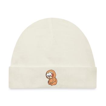 Faultier Comic Tier - Baby Premium Organic Mütze - Naturweiß - Vorne