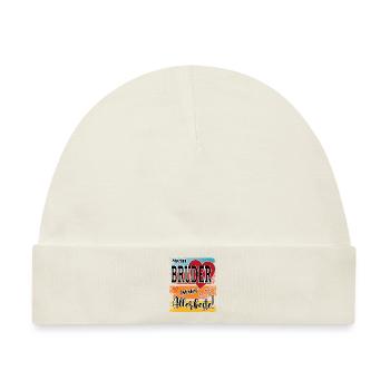 Bester Bruder Best Brother - Baby Premium Organic Mütze - Naturweiß - Vorne