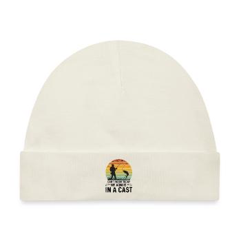 Therapie Angeln See Karpfen Angler Fischer Köder - Baby Premium Organic Mütze - Naturweiß - Vorne