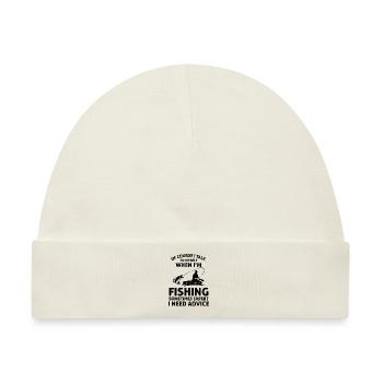 Therapie Angeln See Karpfen Angler Fischer Köder - Baby Premium Organic Mütze - Naturweiß - Vorne