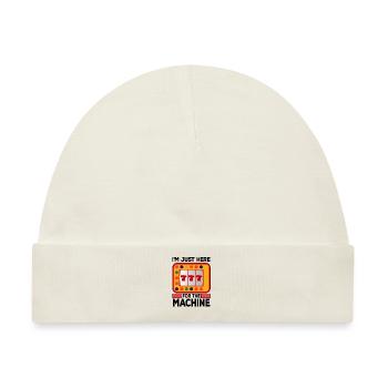 Kasino Glücksspiel Spielautomat Kartenspiel - Baby Premium Organic Mütze - Naturweiß - Vorne