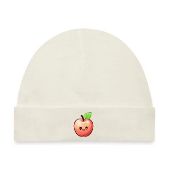 Kawaii Apfel: Fruchtig Süße Versuchung - Baby Premium Organic Mütze - Naturweiß - Vorne