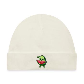 Avocado Melone Südfrucht Fruchtig Sommer - Baby Premium Organic Mütze - Naturweiß - Vorne
