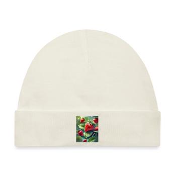 Ein Haufen frisch gepflückter Erdbeeren - Baby Premium Organic Mütze - Naturweiß - Vorne