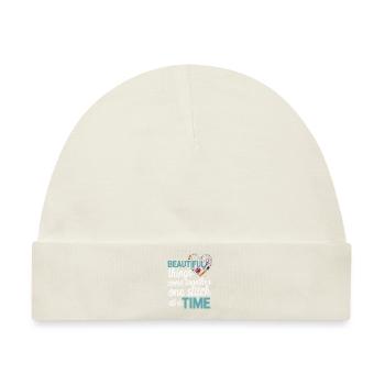 Näh- und Stick-Design – Stich für Stich zur Schönh - Baby Premium Organic Mütze - Naturweiß - Vorne