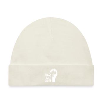 BLM Design Geschenk - Baby Premium Organic Mütze - Naturweiß - Vorne