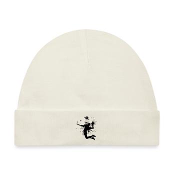 Herren Volley Volleyballspielen Beach Volley - Baby Premium Organic Mütze - Naturweiß - Vorne