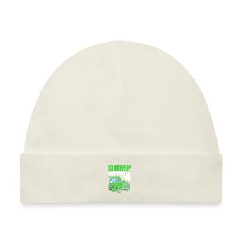 Müllwagen Müllauto Müllmann Mülleimer - Baby Premium Organic Mütze - Naturweiß - Vorne