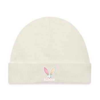 Name Elli Hase Ellihase Kosename - Baby Premium Organic Mütze - Naturweiß - Vorne