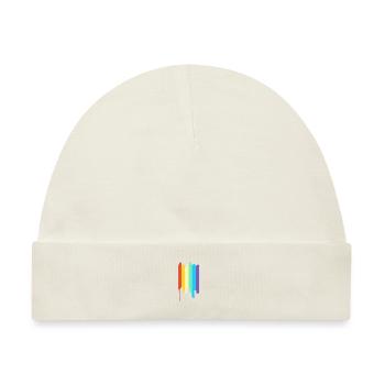 LGBT Regenbogenfarbe - Baby Premium Organic Mütze - Naturweiß - Vorne
